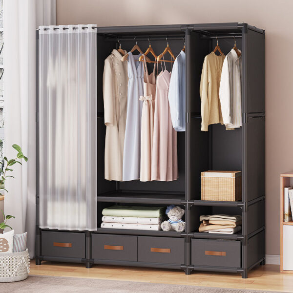 Multi-Layer Fabric Storage Wardrobe - Image 2