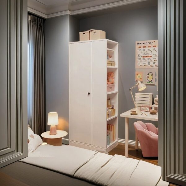 Popular Single-Door Corner Wardrobe for Bedroom