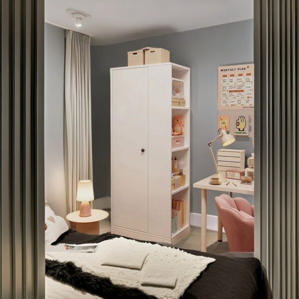 Popular Single-Door Corner Wardrobe for Bedroom - Image 4